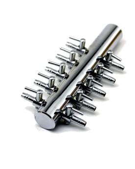 Robinet metal 10 voies pour tuyau 4/6 mm