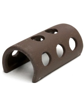 Tube ceramique brun pour crevettes et aquarium
