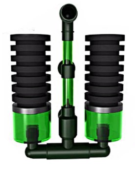 Filtre exhausteur double mousse pour aquarium 60L