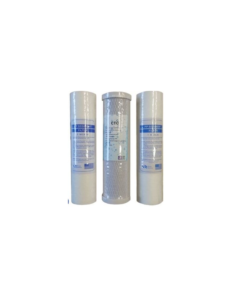 Cartouches rechange osmoseur 5 etapes sediment et charbon