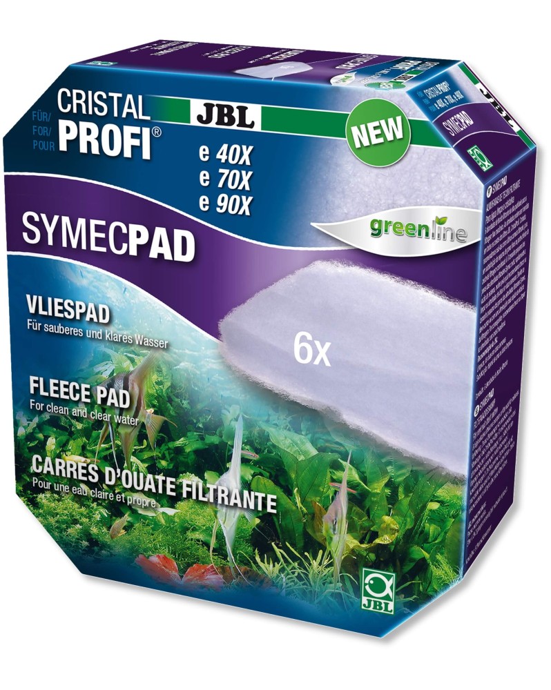 6 pads ouate filtration JBL Cristalprofi