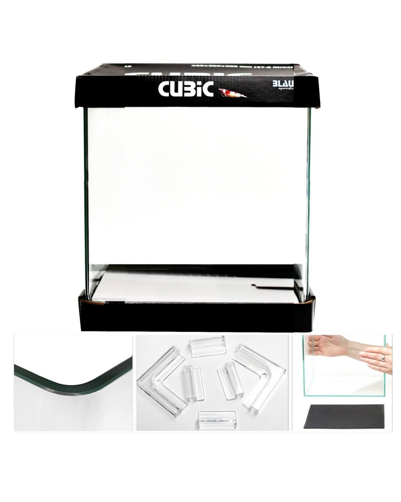 Aquarium Cubic Blau verre haute qualite