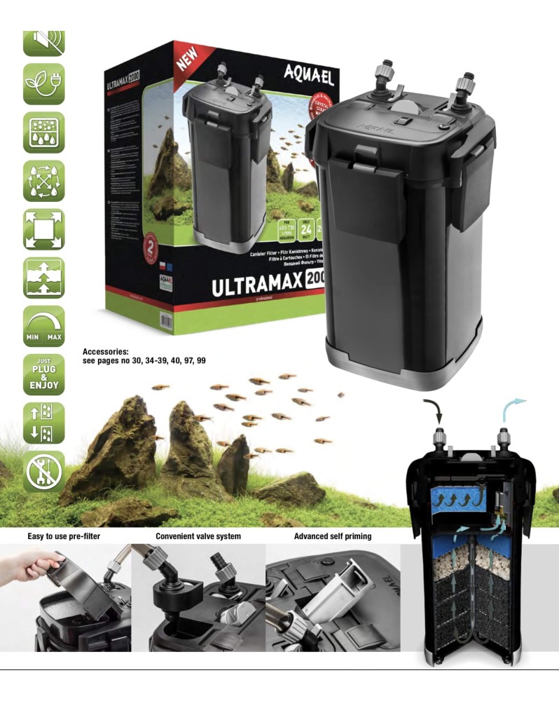 Aquael Ultramax 1000 filtre externe 1000 l/h