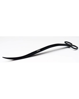 Ciseaux Wave noirs 25 cm inox lame ondulee
