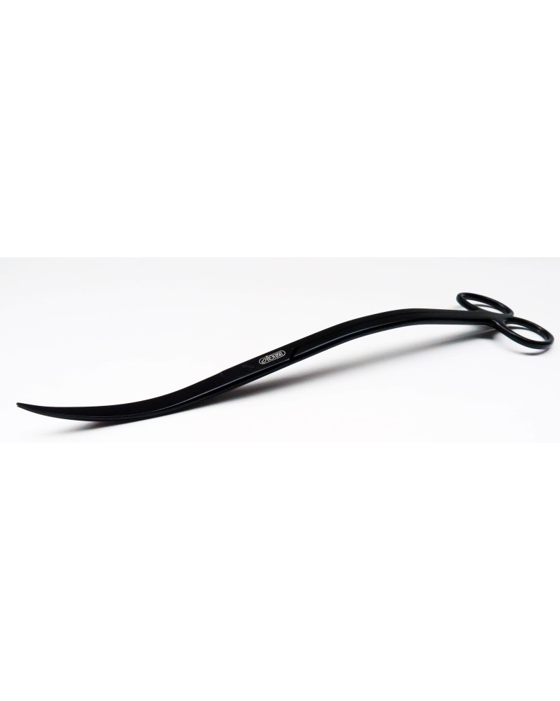 Ciseaux Wave noirs 25 cm inox lame ondulee