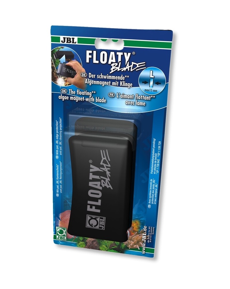Aimant nettoyeur vitres aquarium 15mm avec lame