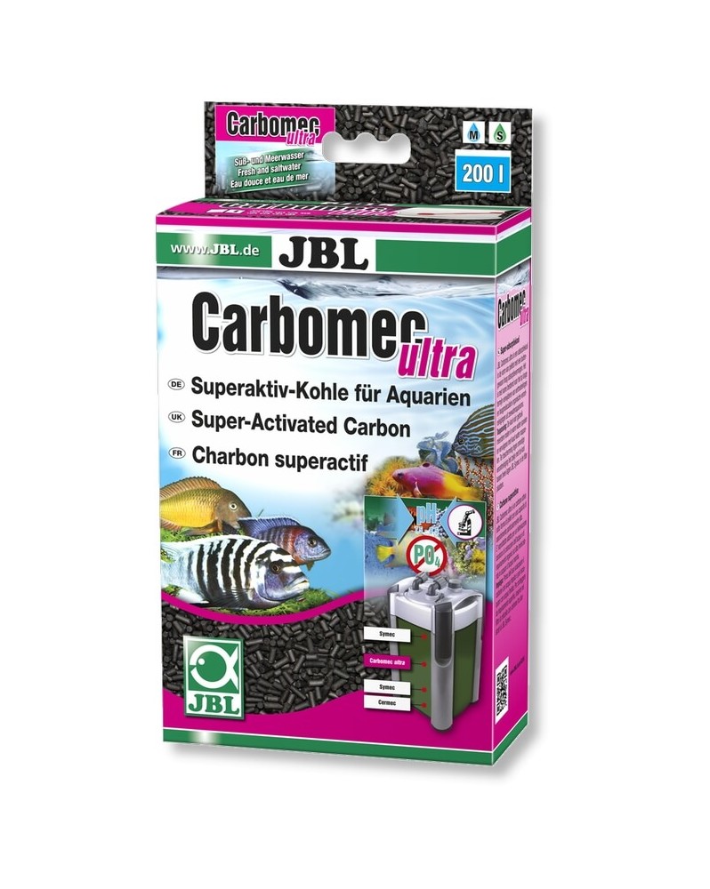 Granules charbon actif pour aquarium marin