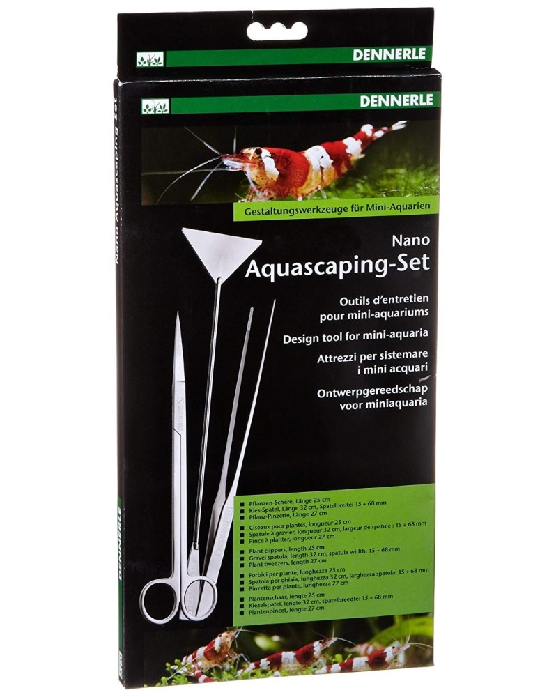 Set nano aquascaping ciseaux et spatule inox