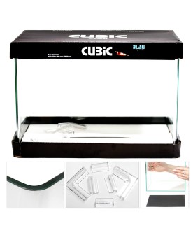 Aquarium Cubic Blau Verre float haute transparence
