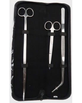 Set 3 outils en inox avec pochette