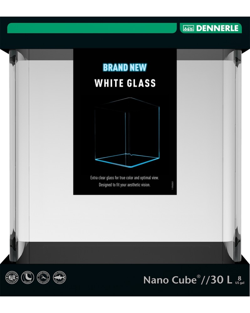 Nanocube Dennerle nano aquarium avec couvercle et tapis