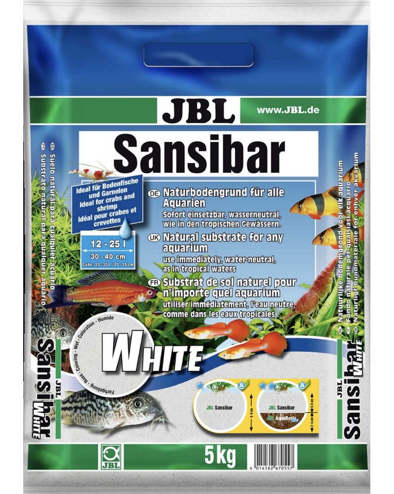 Substrat de sol blanc pour aquarium eau douce et mer