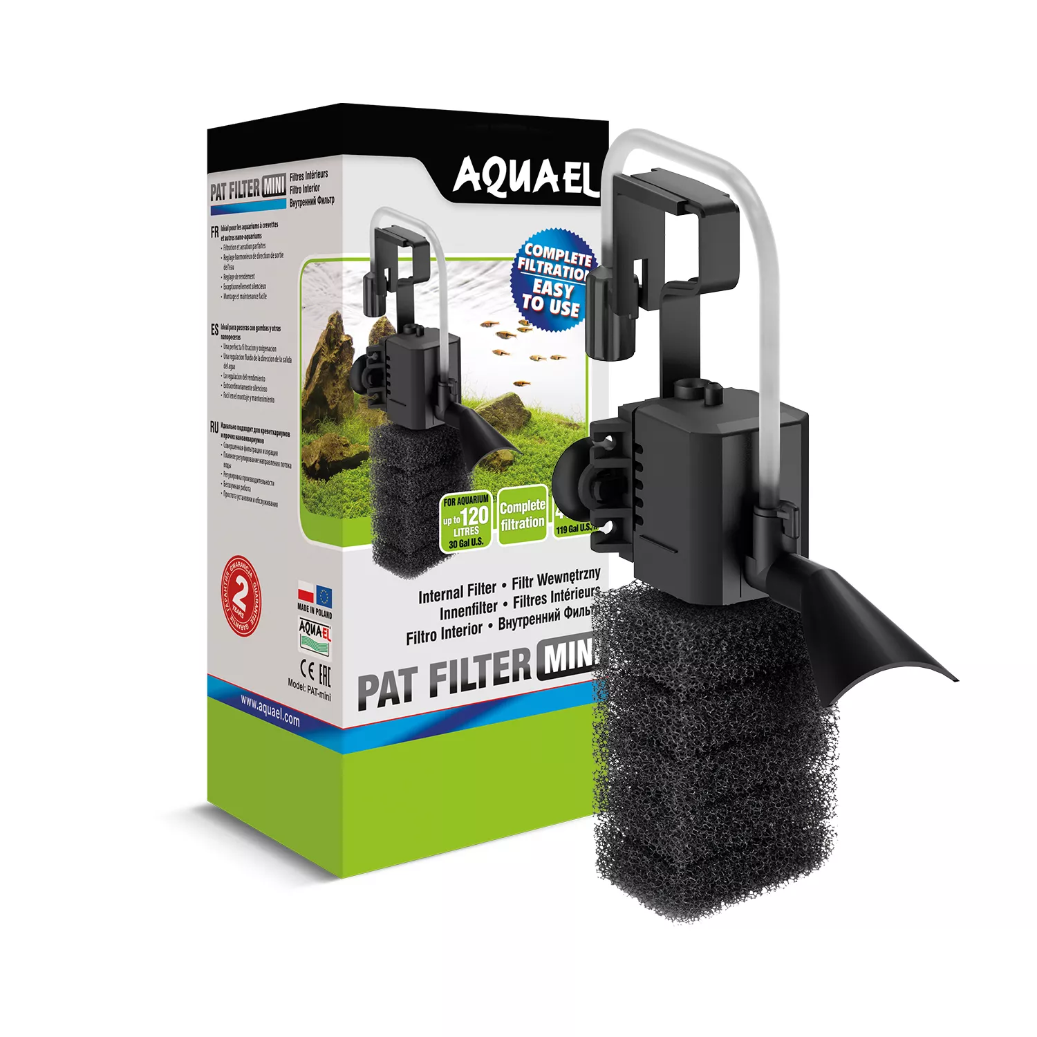 Filtre interne pour aquarium — solution compacte et économique pour petits et moyens bacs Filtre interne aquarium - filtration compacte économique ventouses mousse petit bac poissons crevettes
